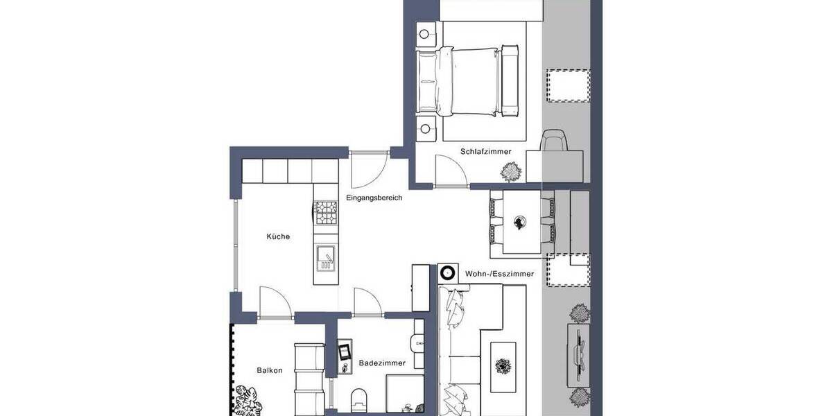 Etagenwohnung Stuttgart / Zuffenhausen Zuffenhausen - 2 Zimmer, 43 m&sup2;, 279.000&euro; | Angebot:26038008