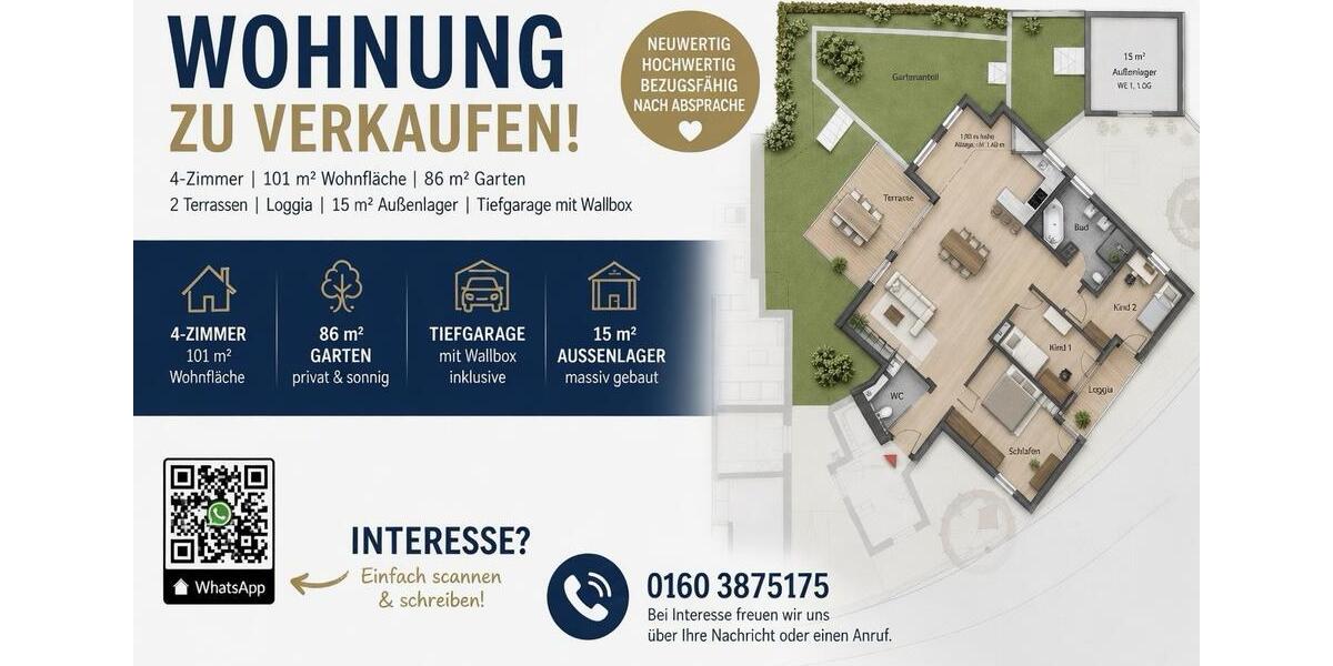 Erdgeschoßwohnung Böblingen Dagersheim - 4 Zimmer, 101 m&sup2;, 560.000&euro; | Angebot:26448942