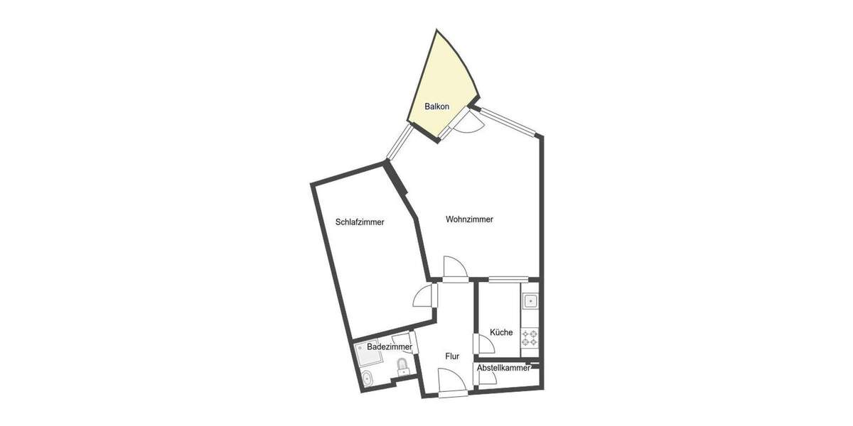 Etagenwohnung Stuttgart Rot - 2 Zimmer, 52 m&sup2;, 175.000&euro; | Angebot:25400357