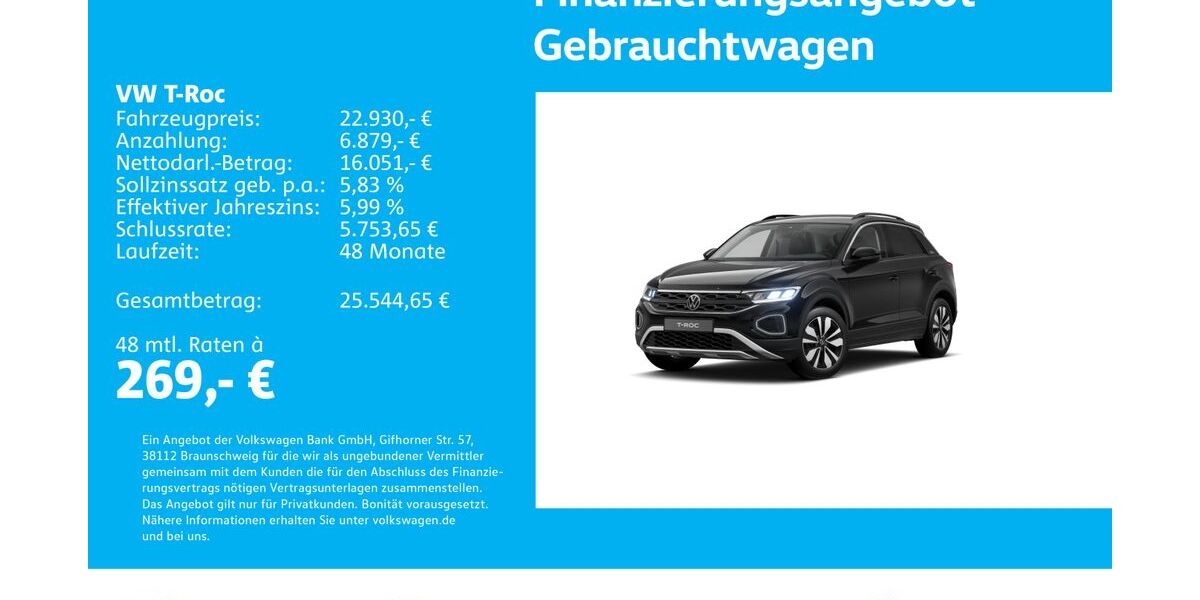 VW T-Roc 15.933 km 22.930 &euro; Stuttgart-Feuerbach 70469