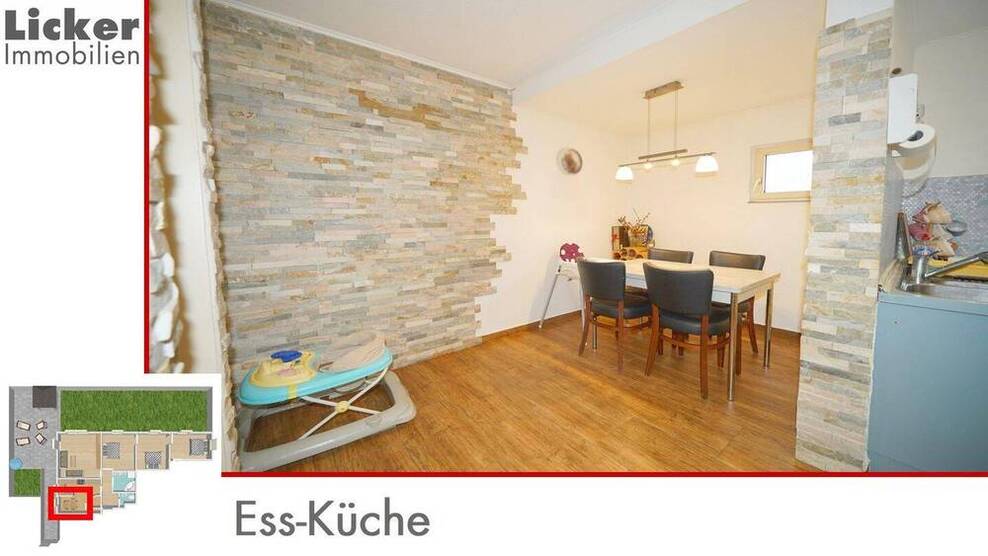 * Gartengeschoss-Whg. mit 130m² Terrassen- und Gartenfläche.