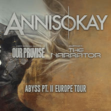 Annisokay + Support: The Narrator & Very Special Guest: Our Promise 26.11.2025 Im Wizemann Stuttgart