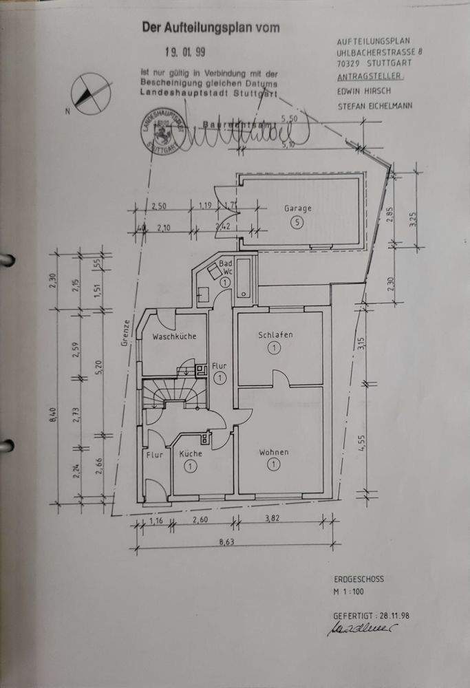 Attraktives 4-Familienhaus in zentraler Lage von Stuttgart-Obertürkheim 1 zimmer