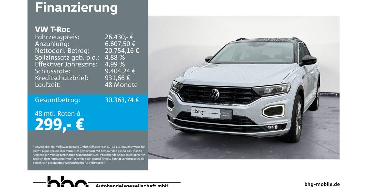 VW T-Roc 41.484 km 26.430 € Metzingen 72555