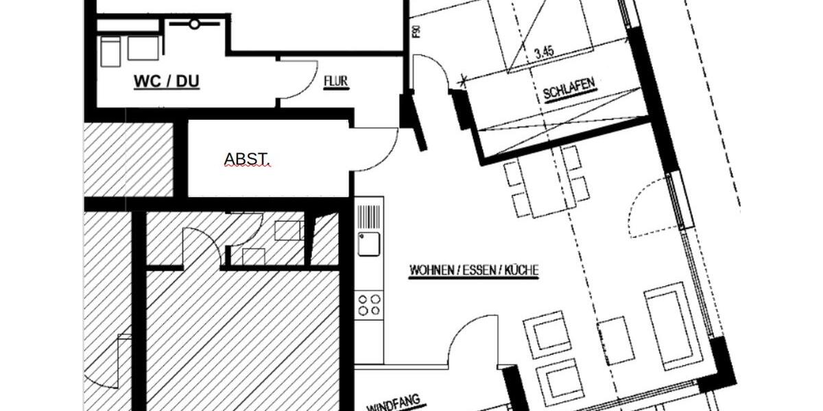 Erdgeschoßwohnung Leinfelden-Echterdingen Echterdingen - 2.5 Zimmer, 68 m&sup2;, 1.100&euro; | Angebot:26096008