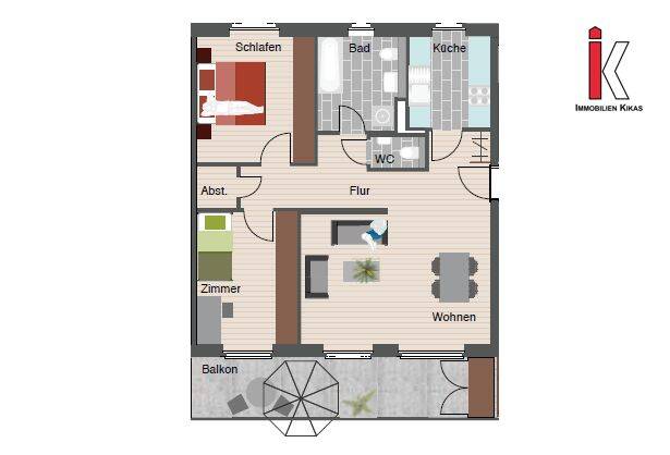 Etagenwohnung Böblingen Flugfeld - 3 Zimmer, 88 m&sup2;, 1.280&euro; | Angebot:26879067