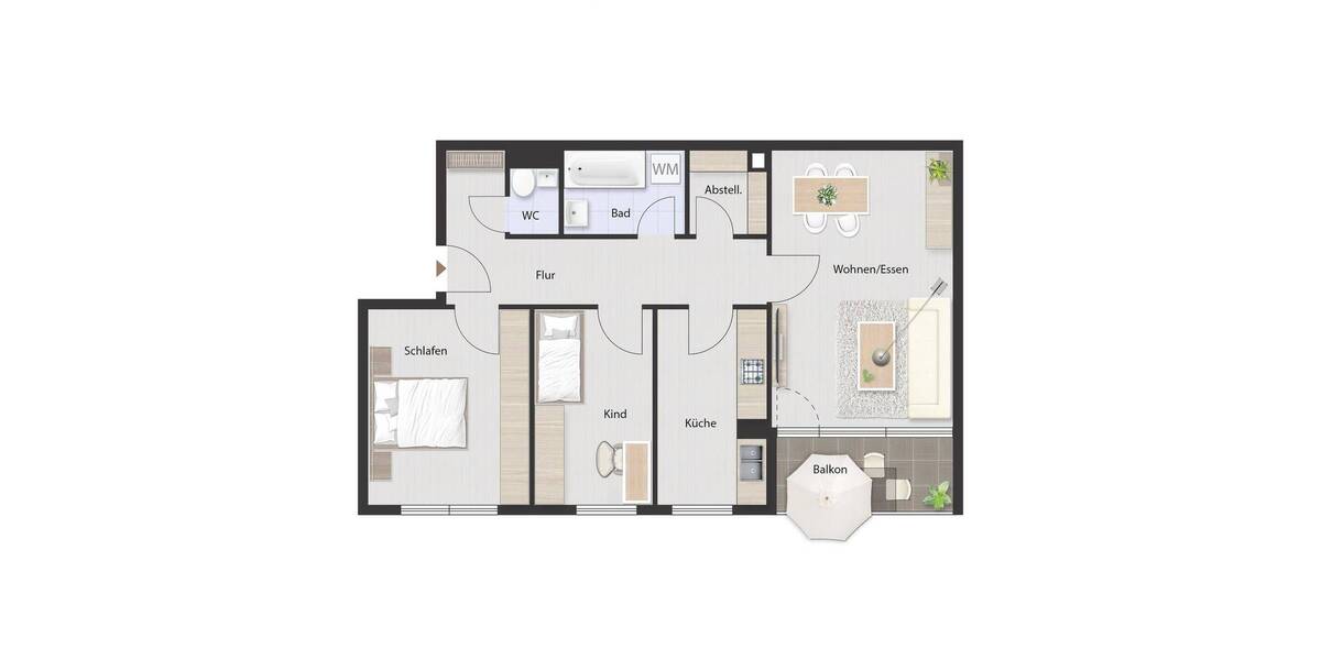 Etagenwohnung Stuttgart Münster - 3 Zimmer, 77 m&sup2;, 260.000&euro; | Angebot:25694970