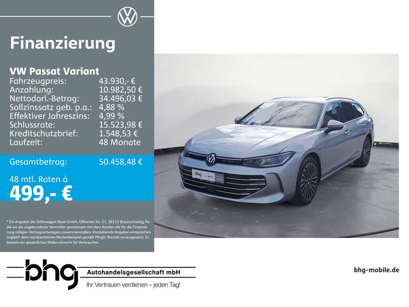 VW Passat Variant 12.650 km 43.930 € Reutlingen 72770