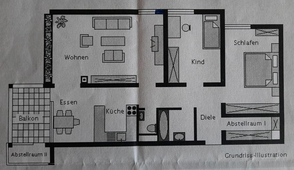 Etagenwohnung Sindelfingen Darmsheim - 3 Zimmer, 85 m&sup2;, 275.000&euro; | Angebot:26710701