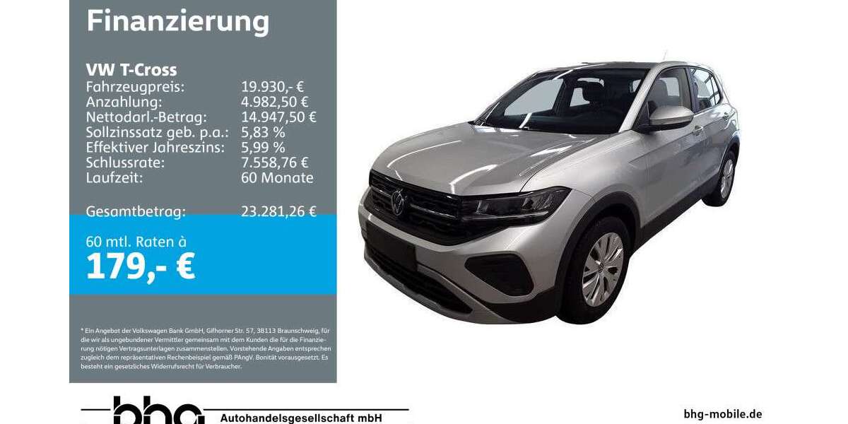 VW T-Cross 15.561 km 19.930 &euro; Metzingen 72555