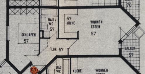 Etagenwohnung Ludwigsburg Pflugfelden - 2.5 Zimmer, 61 m&sup2;, 920&euro; | Angebot:26278849