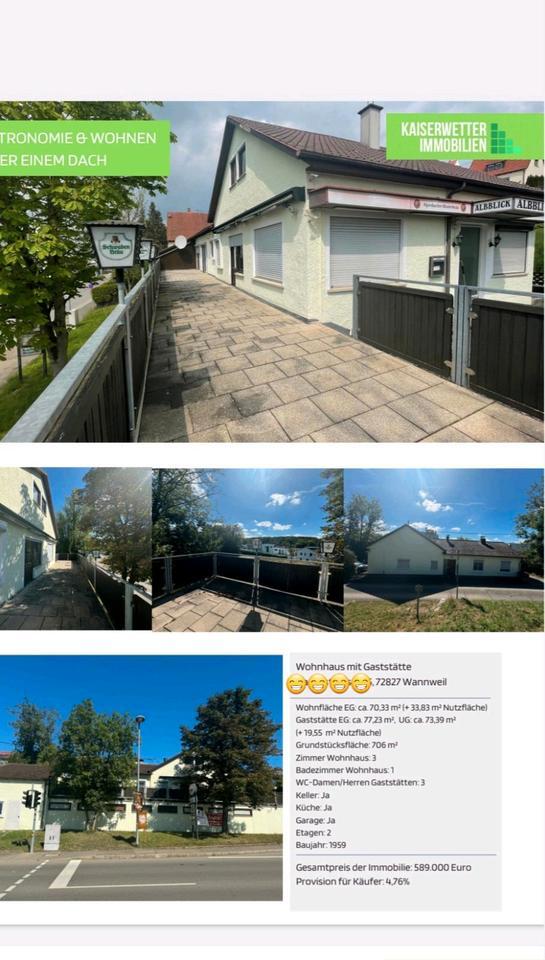 Wohnraum mit Gaststätte Raum Reutlingen zimmer