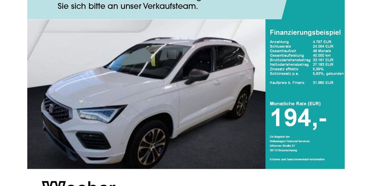 Seat Ateca 21.724 km 31.979 &euro; Leonberg 71229