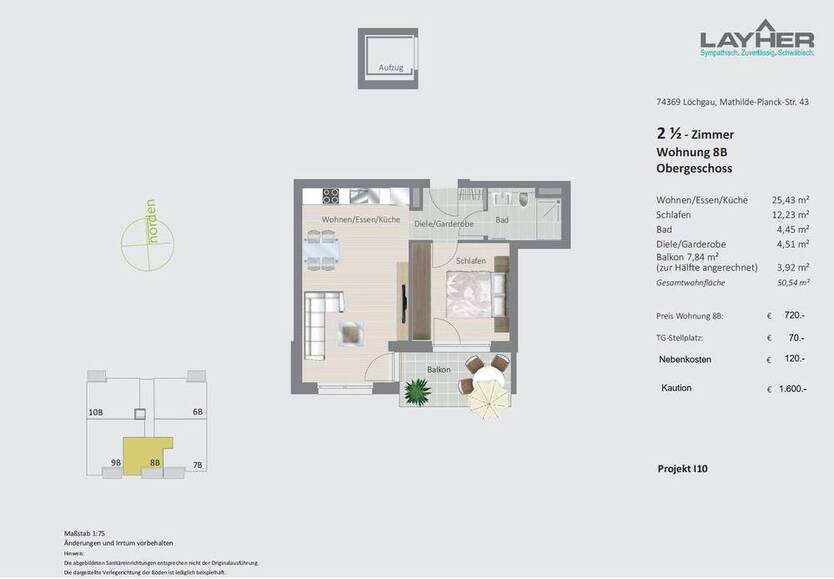 Tolle Single-Wohnung in Aussichtslage