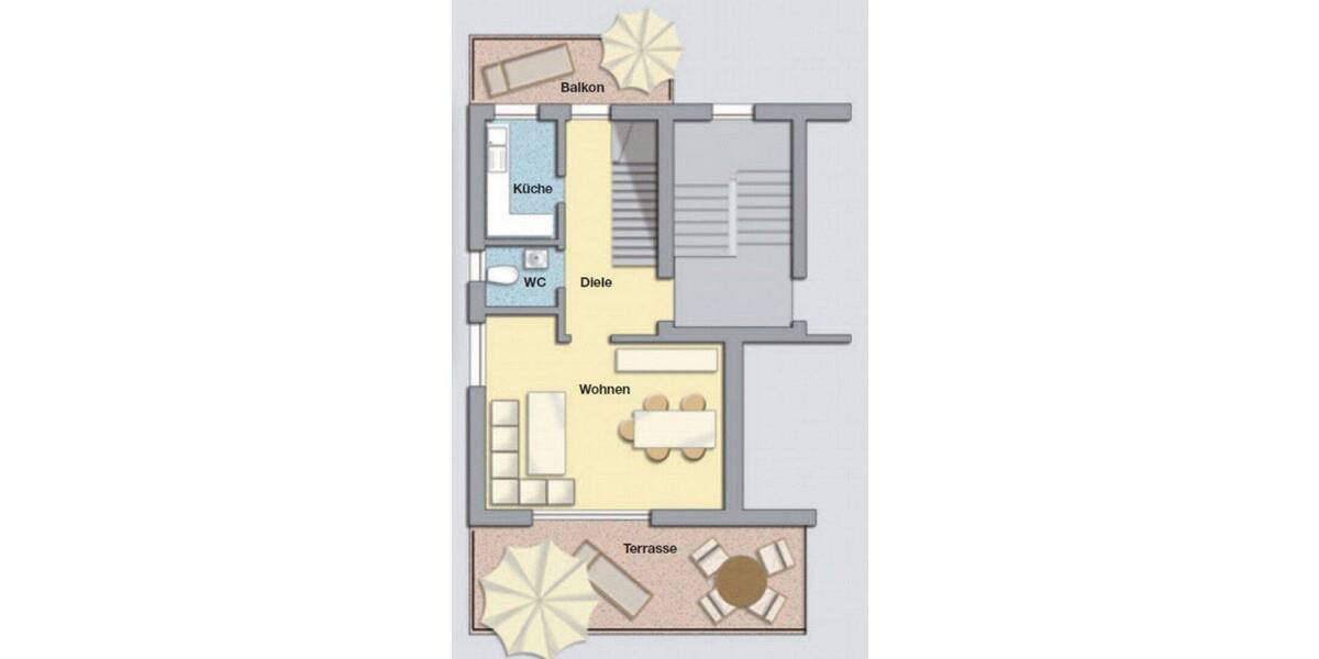 Etagenwohnung Korntal-Münchingen Münchingen - 3 Zimmer, 73 m&sup2;, 1.100&euro; | Angebot:26886441