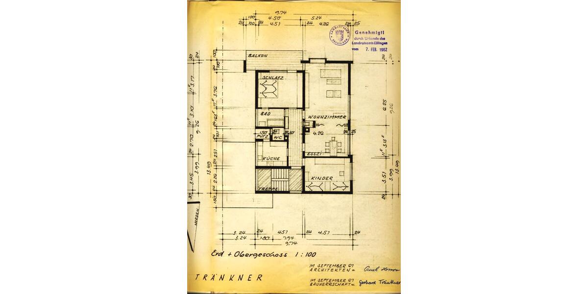 Etagenwohnung Leinfelden-Echterdingen Echterdingen - 3.5 Zimmer, 98 m&sup2;, 1.250&euro; | Angebot:26226339