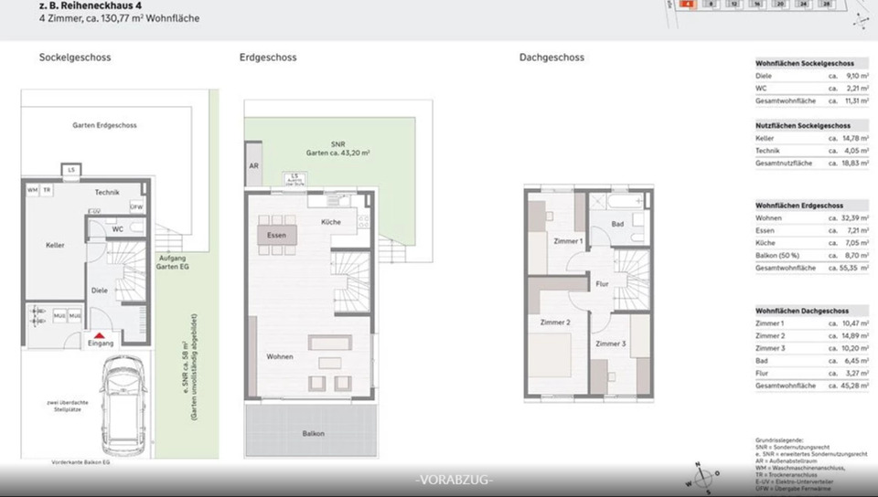 Gehobenes 4-Zi.-Reiheneckhaus mit EBK in Böblingen zur Vermietung 4 zimmer