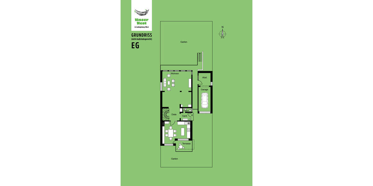Doppelhaushälfte Ludwigsburg West - 6 Zimmer, 197 m&sup2;, 749.000&euro; | Angebot:26259327