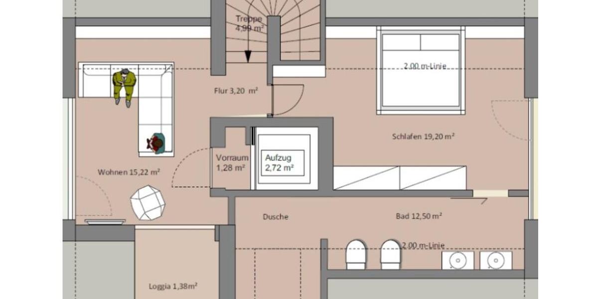 Maisonettenwohnung Stuttgart Degerloch - 3.5 Zimmer, 110 m&sup2;, 2.540&euro; | Angebot:26228326