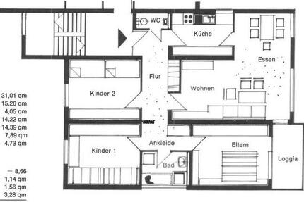 Wohnung Backnang - 4.5 Zimmer, 106 m&sup2;, 350.000&euro; | Angebot:25216664