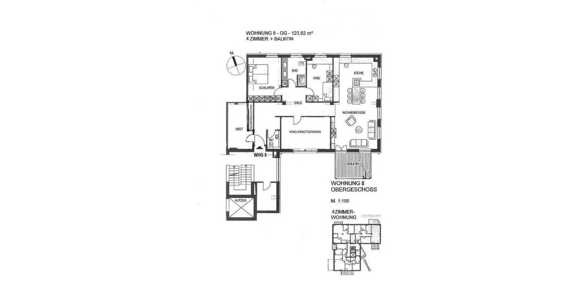 Etagenwohnung Remseck Aldingen - 4 Zimmer, 123 m&sup2;, 550.000&euro; | Angebot:24916210