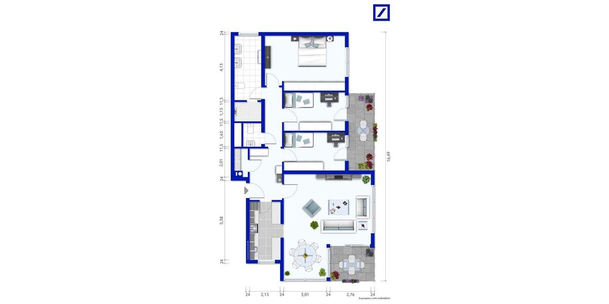 Etagenwohnung Leonberg Ramtel - 4 Zimmer, 110 m&sup2;, 397.000&euro; | Angebot:25567365