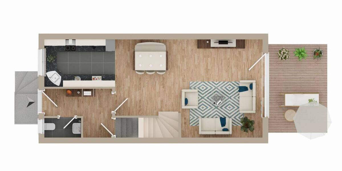 Reihenmittelhaus Böblingen Dagersheim - 3 Zimmer, 109 m&sup2;, 550.000&euro; | Angebot:26657279