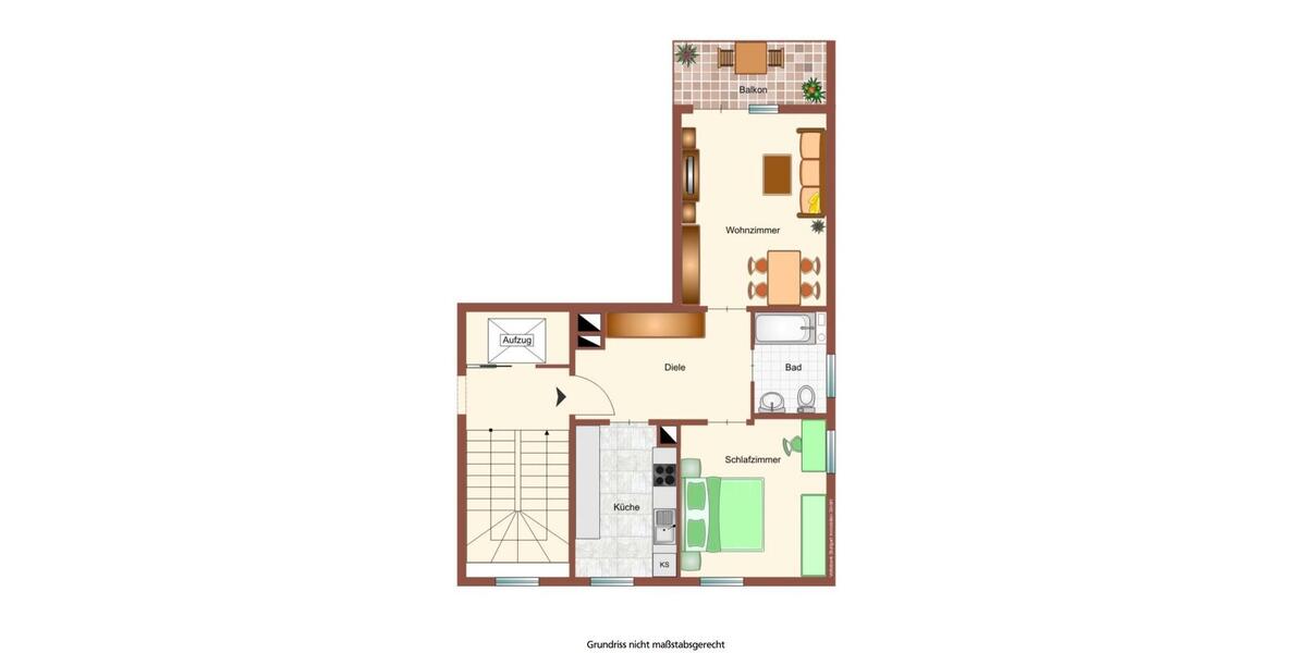Etagenwohnung Stuttgart Stuttgart-Mitte - 2 Zimmer, 53 m&sup2;, 314.000&euro; | Angebot:25611738