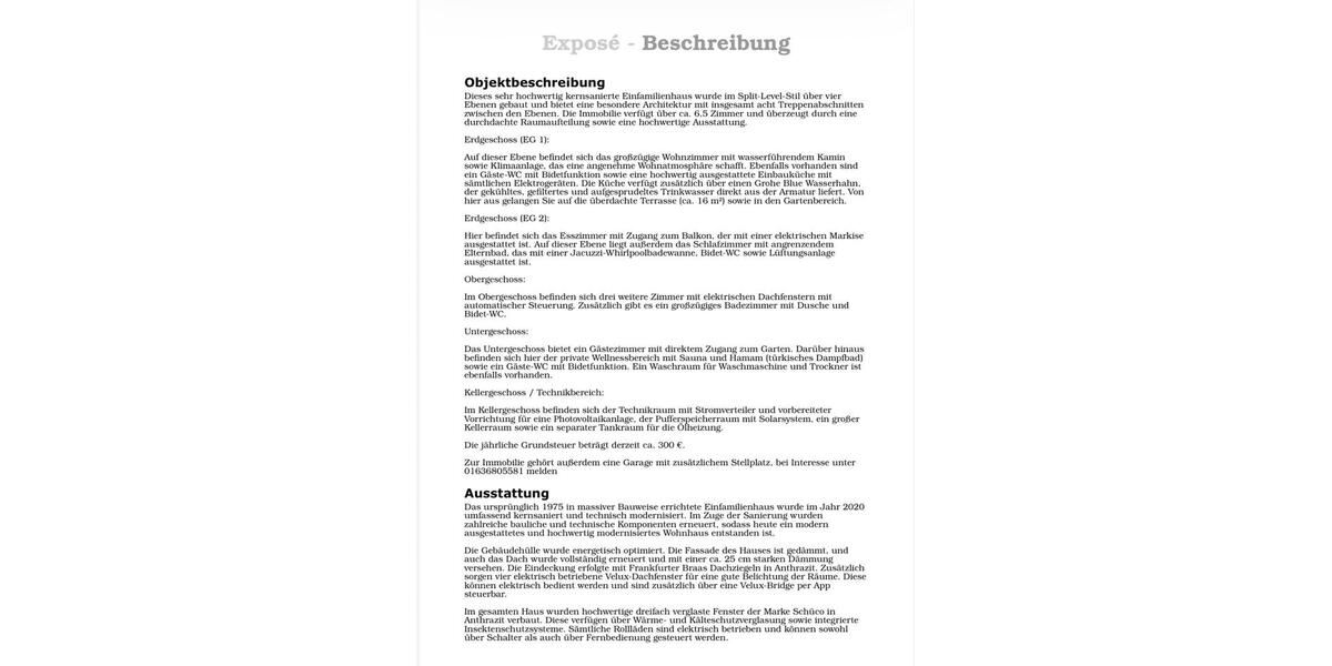 Einfamilienhaus Weissach - 6.5 Zimmer, 110 m&sup2;, 652.000&euro; | Angebot:27120373