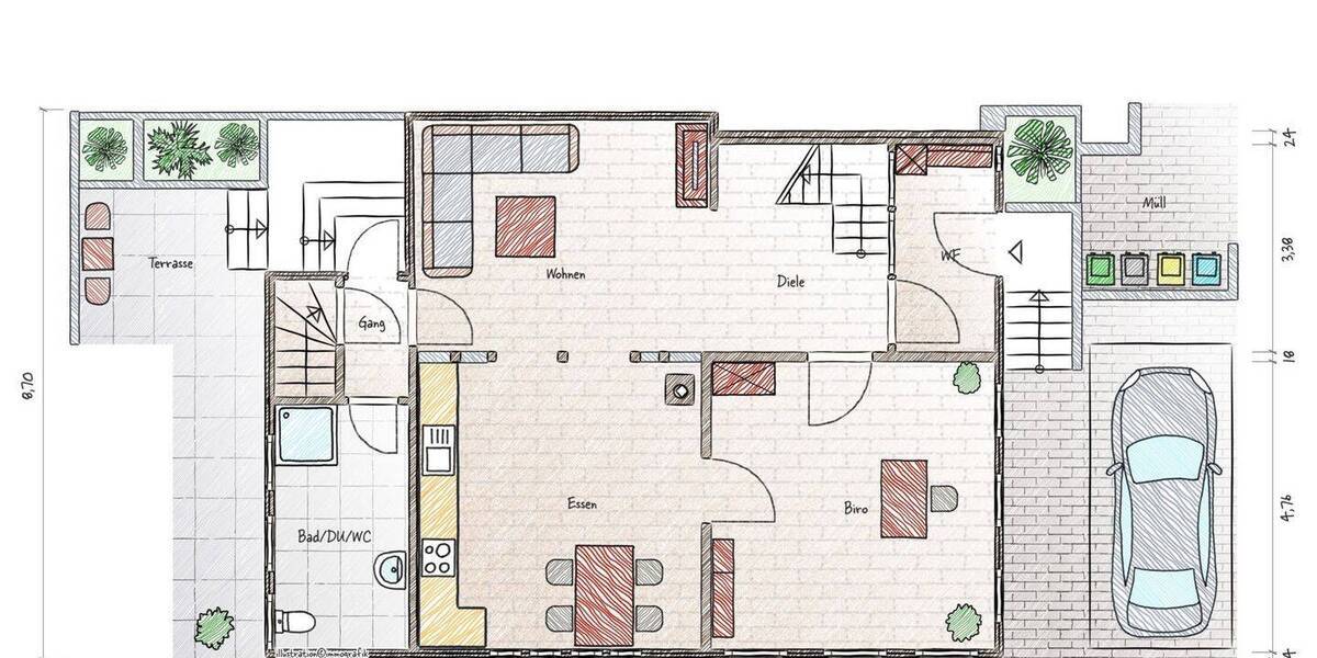 Einfamilienhaus Stuttgart Plieningen - 7 Zimmer, 161 m&sup2;, 397.000&euro; | Angebot:26093580