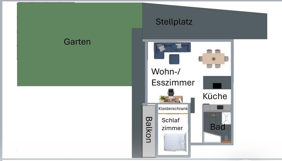 Etagenwohnung Köngen - 2.5 Zimmer, 75 m&sup2;, 1.590&euro; | Angebot:25886783