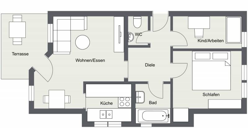 Kompakte StadtWohnung mit Garten - Ideales Zuhause für Paare oder kleine Familien