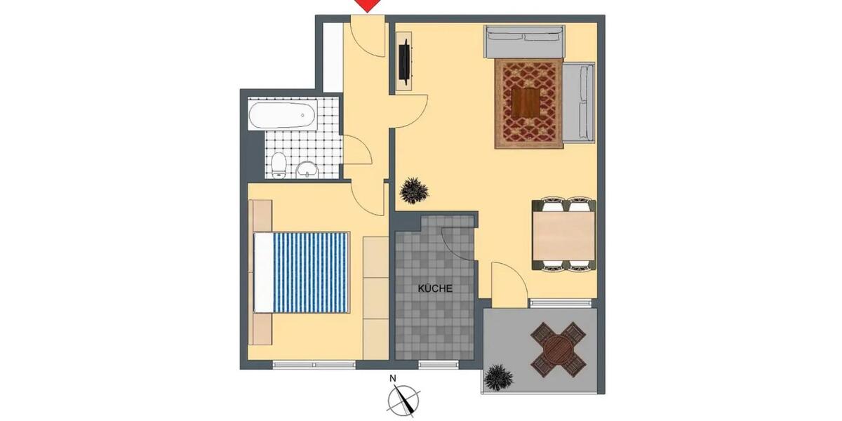 Etagenwohnung Böblingen Dagersheim - 2 Zimmer, 61 m&sup2;, 950&euro; | Angebot:26589590