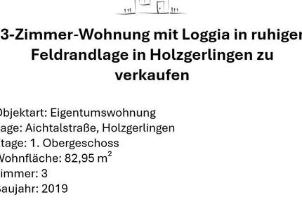 Wohnung Holzgerlingen - 3 Zimmer, 83 m&sup2;, 460.000&euro; | Angebot:25364773