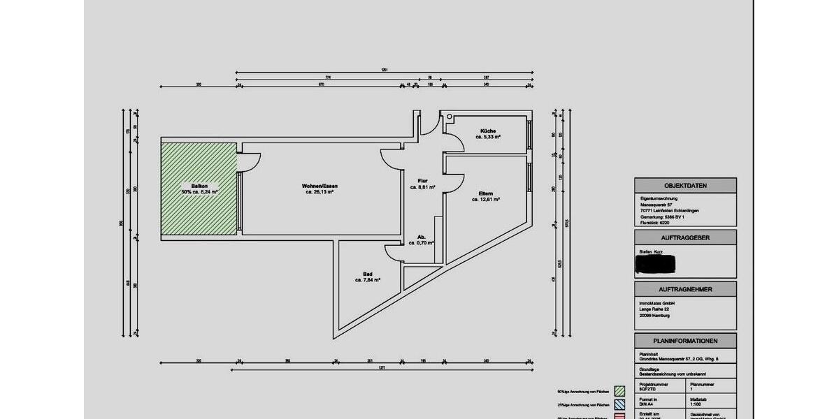 Etagenwohnung Leinfelden-Echterdingen Echterdingen - 2 Zimmer, 68 m&sup2;, 309.000&euro; | Angebot:25516778