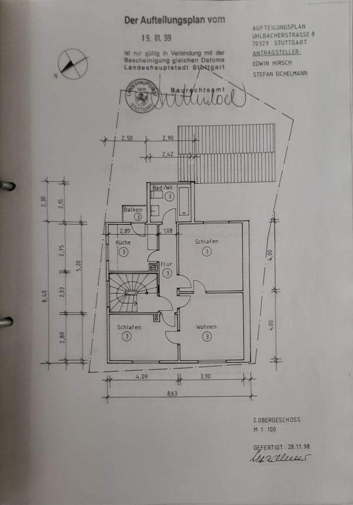 Attraktives 4-Familienhaus in zentraler Lage von Stuttgart-Obertürkheim 1 zimmer