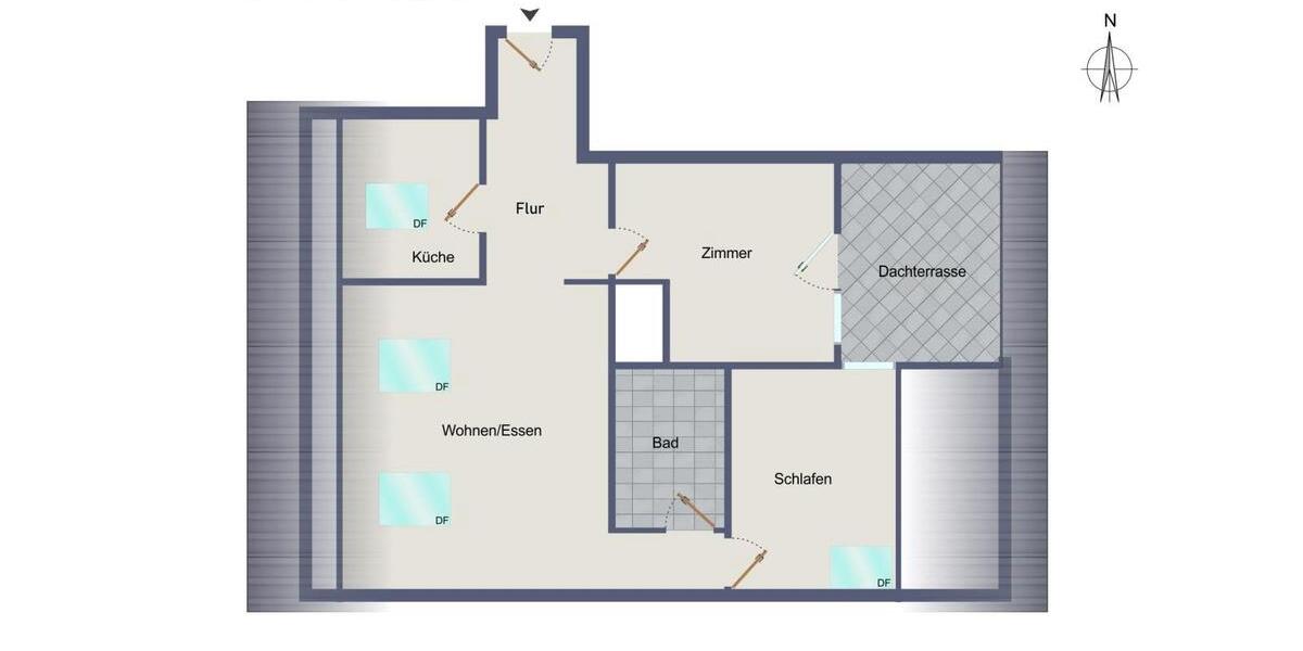 Dachgeschoßwohnung Waiblingen Bittenfeld - 3 Zimmer, 57 m&sup2;, 790&euro; | Angebot:26147827