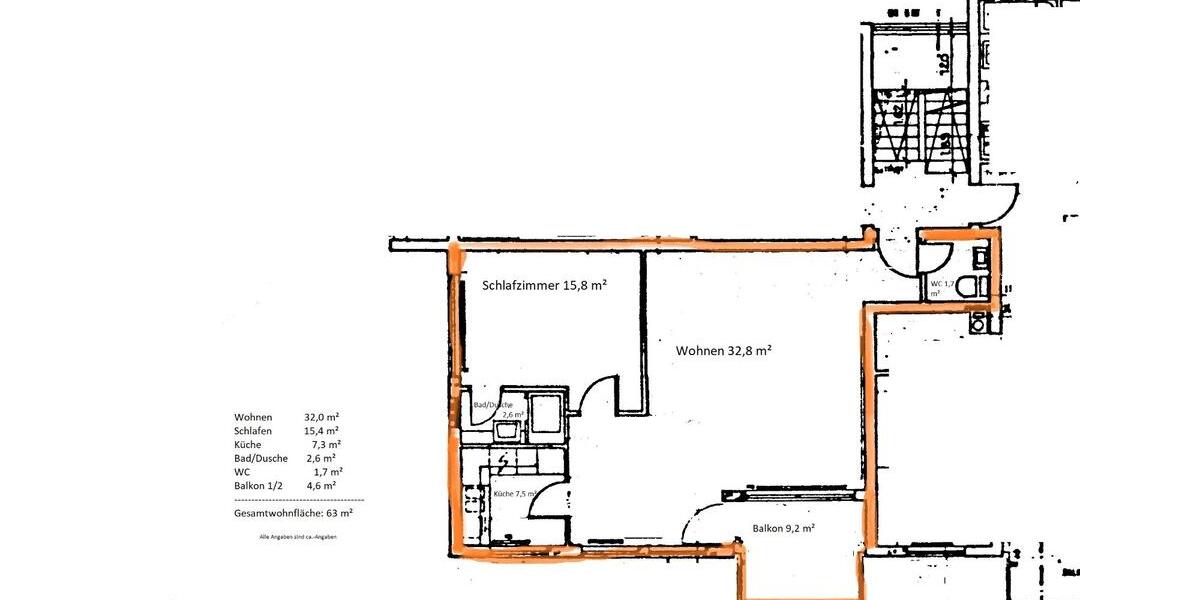 Etagenwohnung Remshalden - 2 Zimmer, 63 m&sup2;, 720&euro; | Angebot:24838405