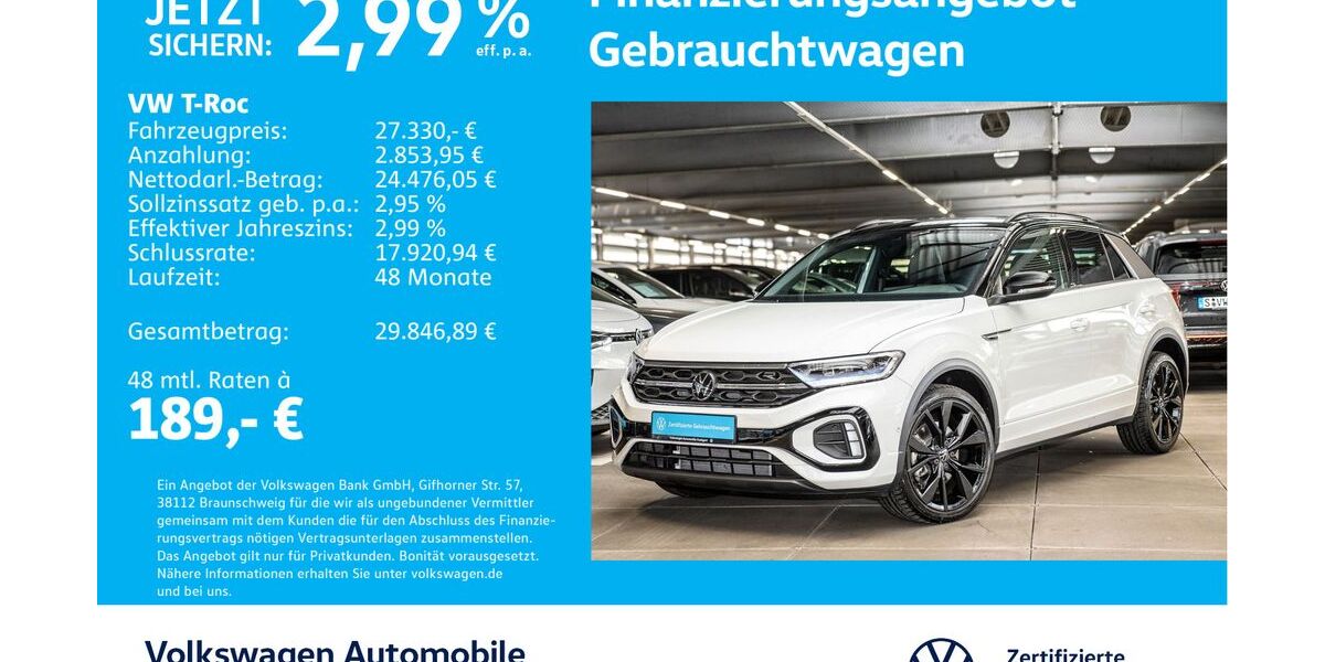 VW T-Roc 7.818 km 26.830 € Stuttgart-Feuerbach 70469