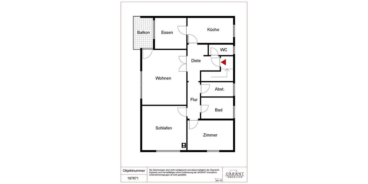 Etagenwohnung Vaihingen an der Enz Roßwag - 5 Zimmer, 104 m&sup2;, 285.000&euro; | Angebot:26082965