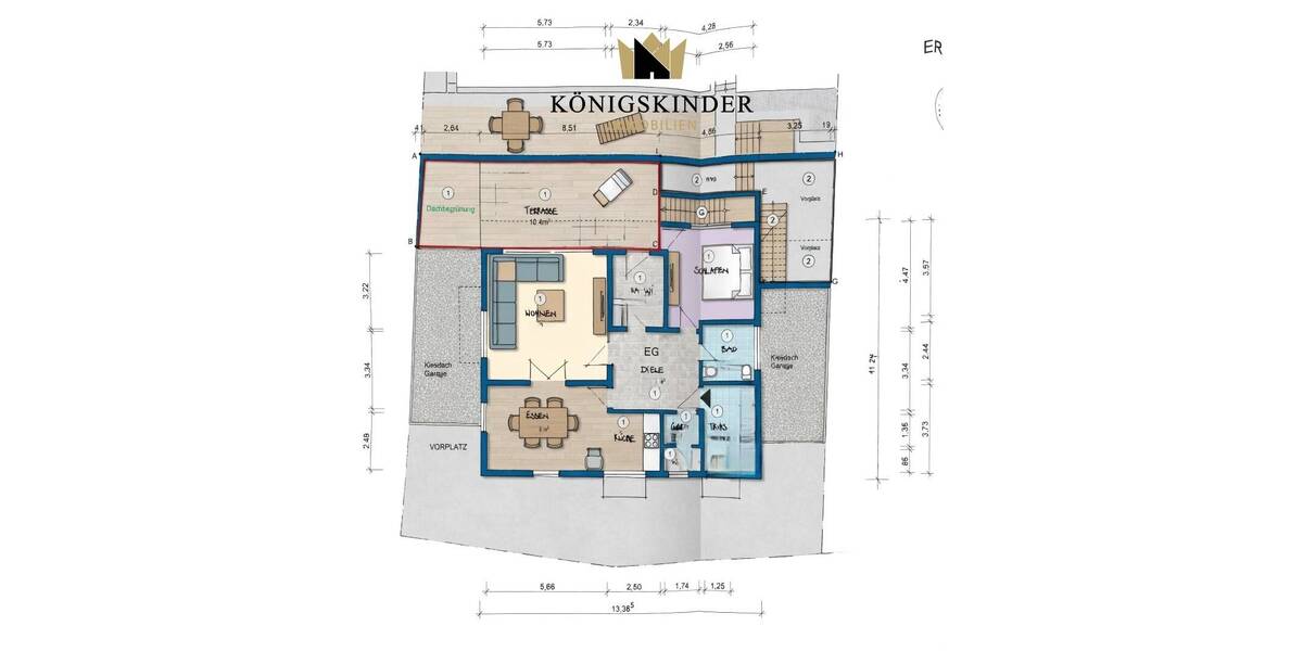 Etagenwohnung Köngen - 5 Zimmer, 144 m&sup2;, 449.000&euro; | Angebot:25862683