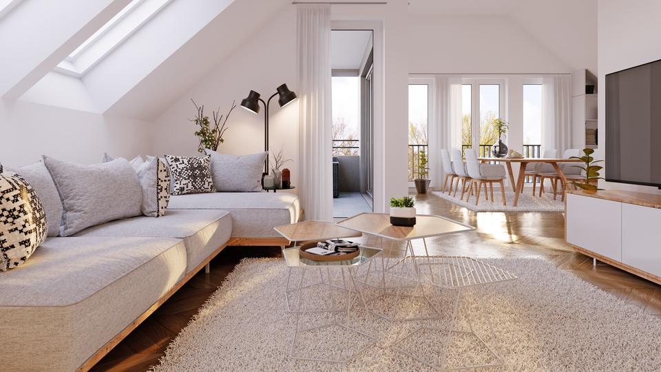 Dachgeschoßwohnung Ostfildern - 3.5 Zimmer, 107 m&sup2;, 1.950&euro; | Angebot:24748873