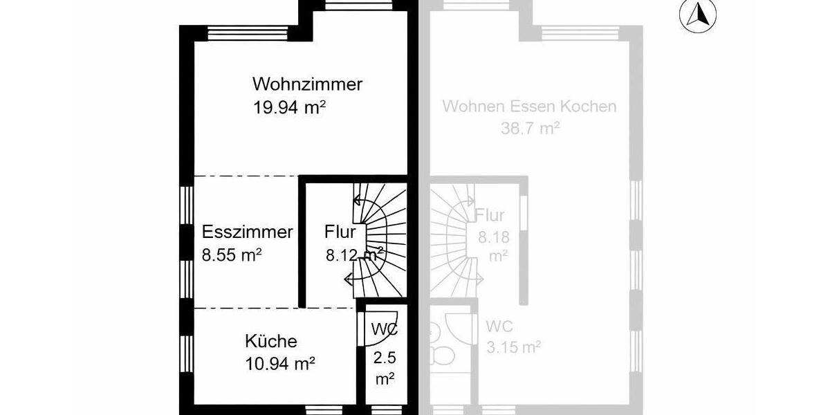 Doppelhaushälfte Stuttgart Neuwirtshaus - 5 Zimmer, 72 m&sup2;, 95.000&euro; | Angebot:26343812