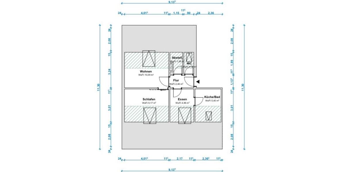 Dachgeschoßwohnung Stuttgart Feuerbach - 2.5 Zimmer, 35 m&sup2;, 165.000&euro; | Angebot:27003083