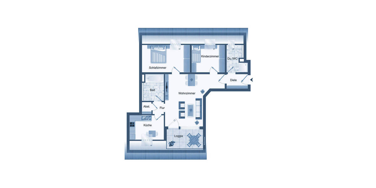 Etagenwohnung Renningen - 3 Zimmer, 74 m&sup2;, 1.100&euro; | Angebot:26190932