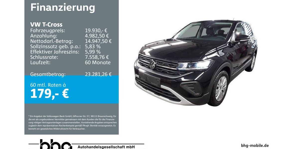 VW T-Cross 9.083 km 19.930 &euro; Metzingen 72555