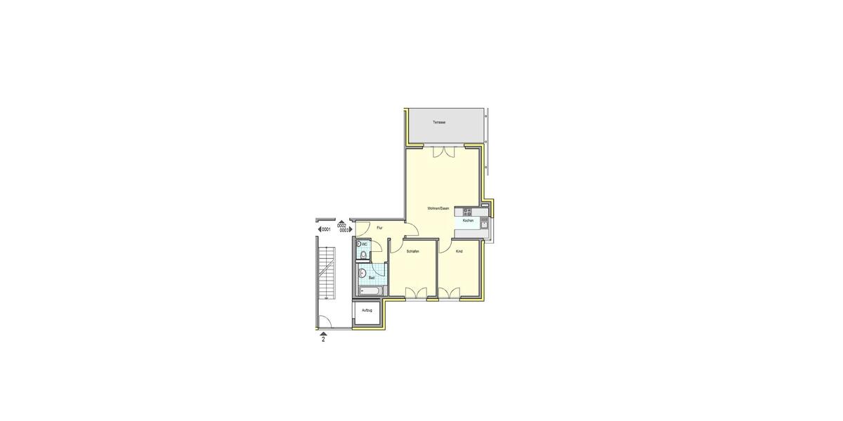 Etagenwohnung Esslingen am Neckar Pliensauvorstadt - 3 Zimmer, 78 m&sup2;, 947&euro; | Angebot:26383049