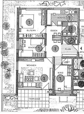 Erdgeschoßwohnung Stuttgart Mühlhausen - 4 Zimmer, 91 m&sup2;, 1.205&euro; | Angebot:25881287