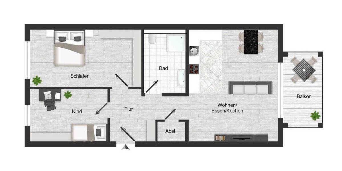 Etagenwohnung Sindelfingen Mitte - 3 Zimmer, 78 m&sup2;, 518.000&euro; | Angebot:26410412