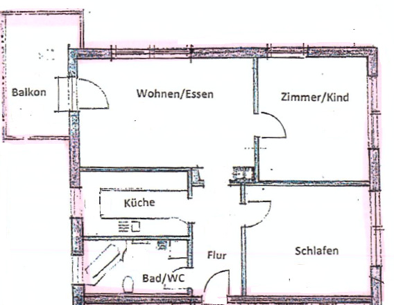 Etagenwohnung Stuttgart Obertürkheim - 3 Zimmer, 72 m&sup2;, 1.250&euro; | Angebot:26244592